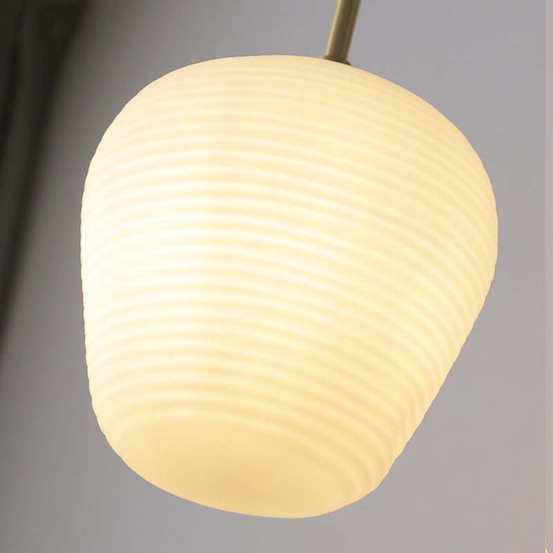 White Glass Pendant Light - Elegant Hanging Design