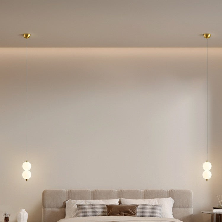 Modern Round String Vertical Balls Pendant – Dimmable LED Chandelier