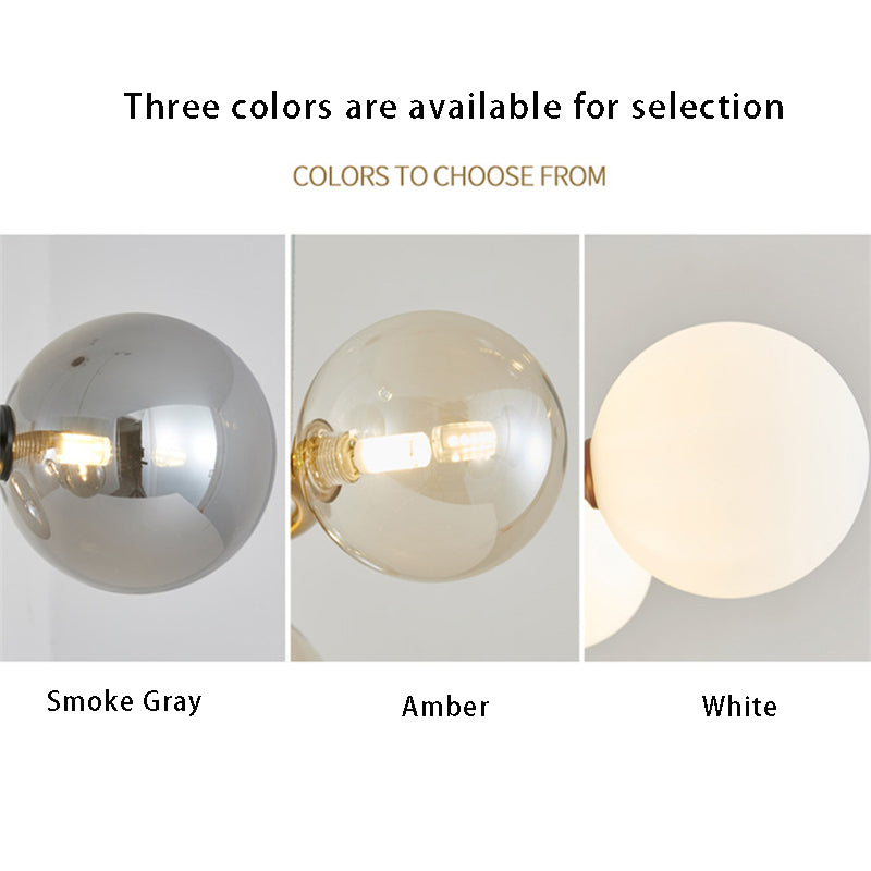Floating Glass Orb Chandelier - 5/7/9-Light Modern Fixture with Adjustable Brightness