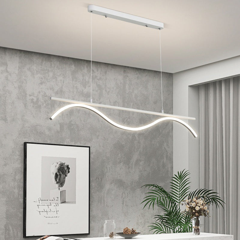 Linear Wave Design 1-Light LED Island Light - 47'' Length