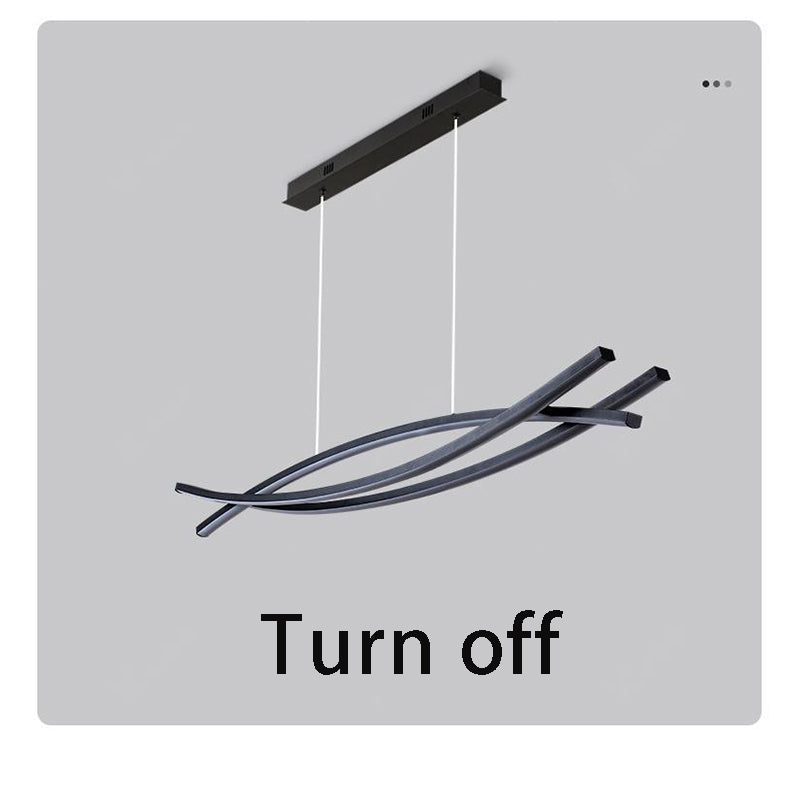 LED Dimmable Long Lines Chandelier for Dining Room