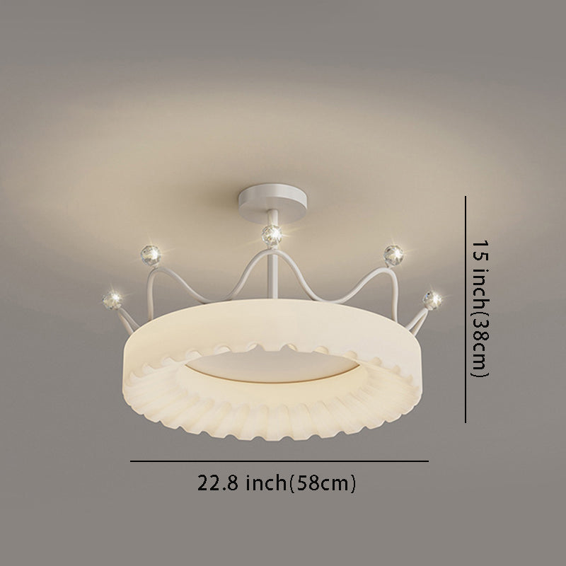 Creative Crowns Luxury Modern LED Ceiling Light - 3-Step Dimming, Sleek Design for Living Room