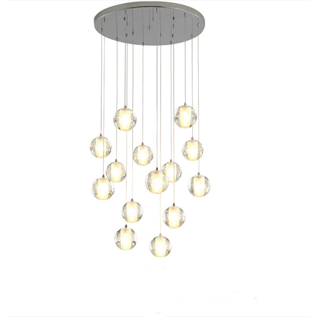 14-Light Modern Chandelier - Adjustable LED Ceiling Fixture for Dining Room & Foyer