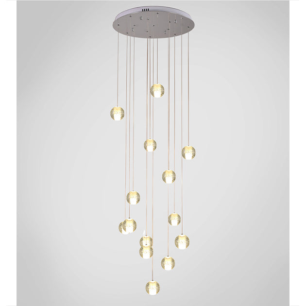 14-Light Modern Chandelier - Adjustable LED Ceiling Fixture for Dining Room & Foyer