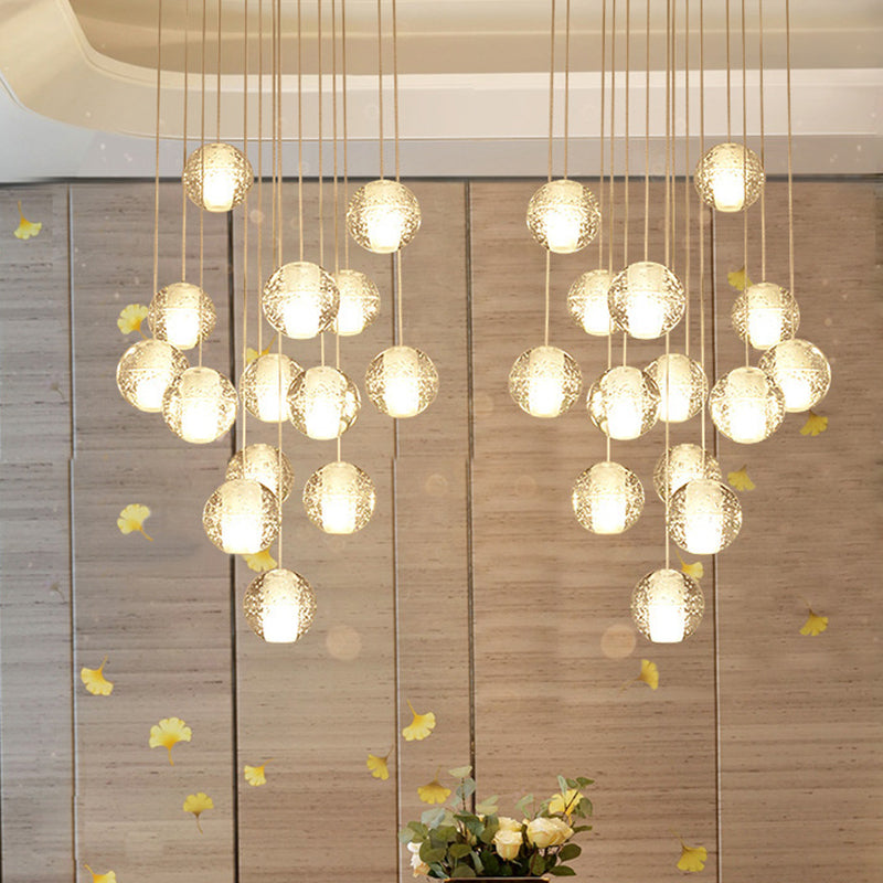 14-Light Modern Chandelier - Adjustable LED Ceiling Fixture for Dining Room & Foyer