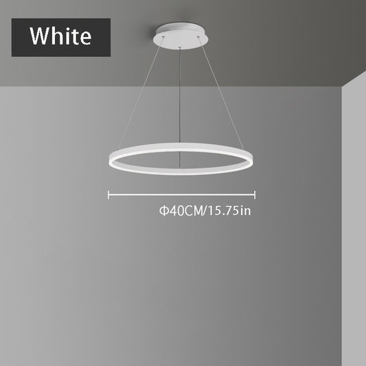 Modern Circular LED Chandelier - Sleek Hanging Pendant Light for Kitchen Islands & Dining Rooms
