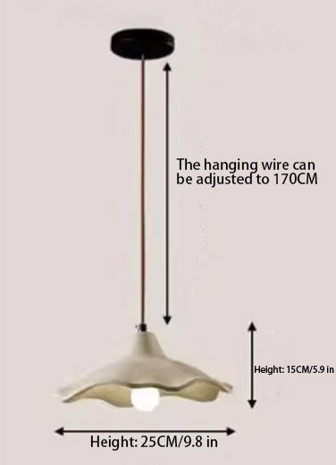 Wavy 1-Light Cement Pendant, Japanese-Inspired – Where Rustic Touch Meets Modern Design