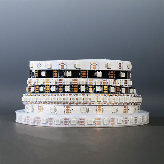 WS2812 RGB LED Pixel Strip 5050SMD Pure Gold Plated ,Flexible Full Color, DC 5V, 30-144 Pixels/Meter Optional