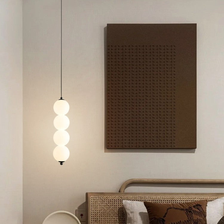 Modern Round String Vertical Balls Pendant – Dimmable LED Chandelier