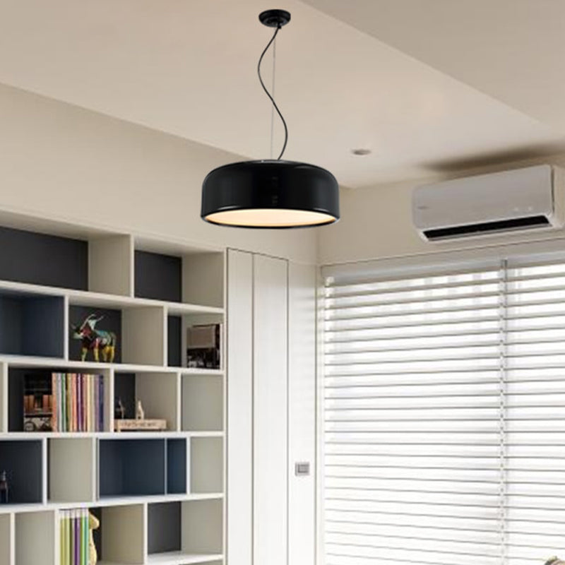 Smithfield Modern Aluminum Pendant Light , Black/White Hanging Fixture