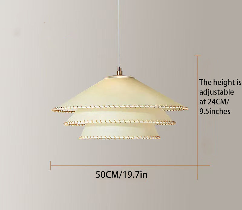 23.6-in Double Wheel Chandelier: Modern LED Pendant Light with 11.4-inch Adjustable Height (Black/Gold/Brown)