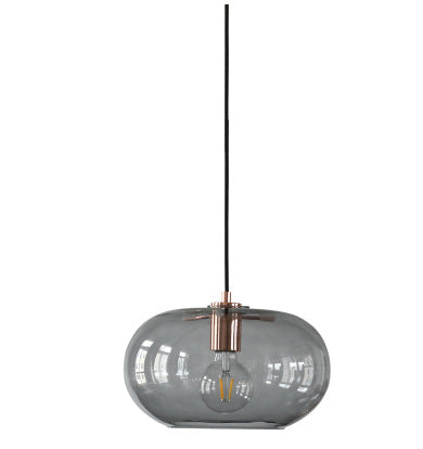 Nordic Glass LED Pendant Light - Artistic Electroplated Modern Ceiling Fixture