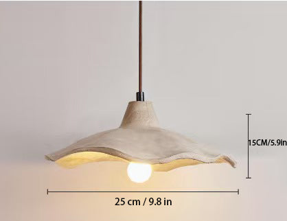Wavy 1-Light Cement Pendant, Japanese-Inspired – Where Rustic Touch Meets Modern Design