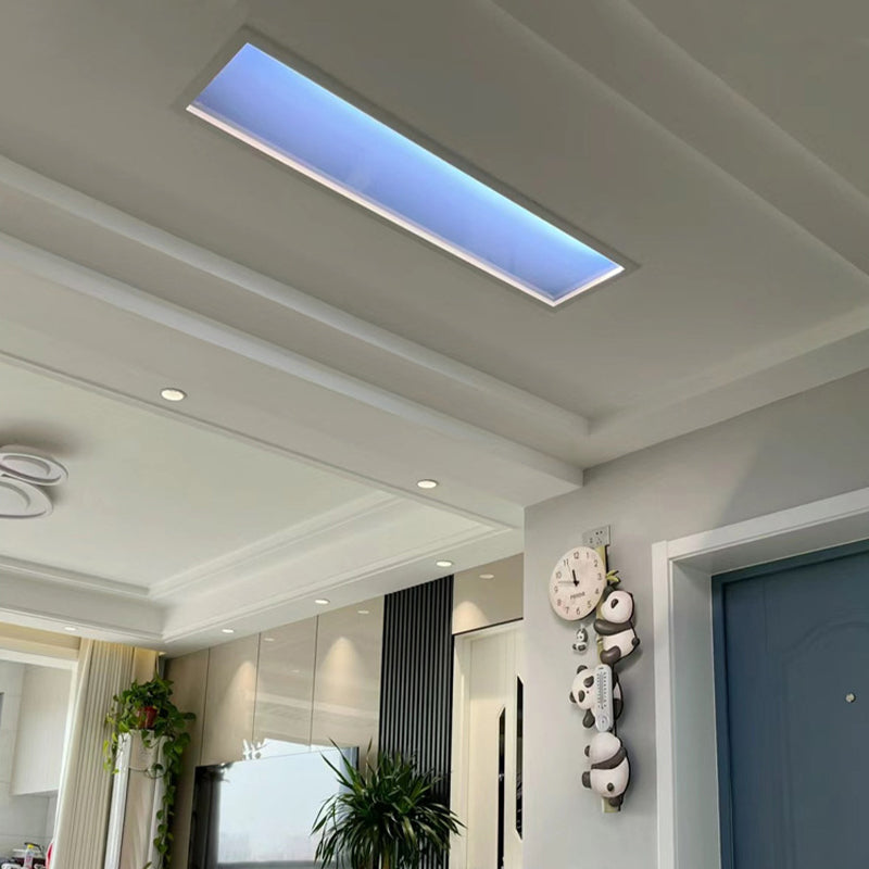 Blue Sky Ceiling Light47.2*11.8", Natural Sky Panel LED Ceiling Lamp for Kids Room, Bathroom, Kitchen, Indoor Home Decor Lighting Fixture