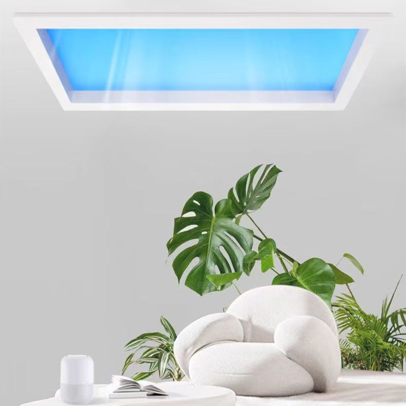 Blue Sky Ceiling Light47.2*23.6", Natural Sky Panel LED Ceiling Lamp for Kids Room, Bathroom, Kitchen, Indoor Home Decor Lighting Fixture