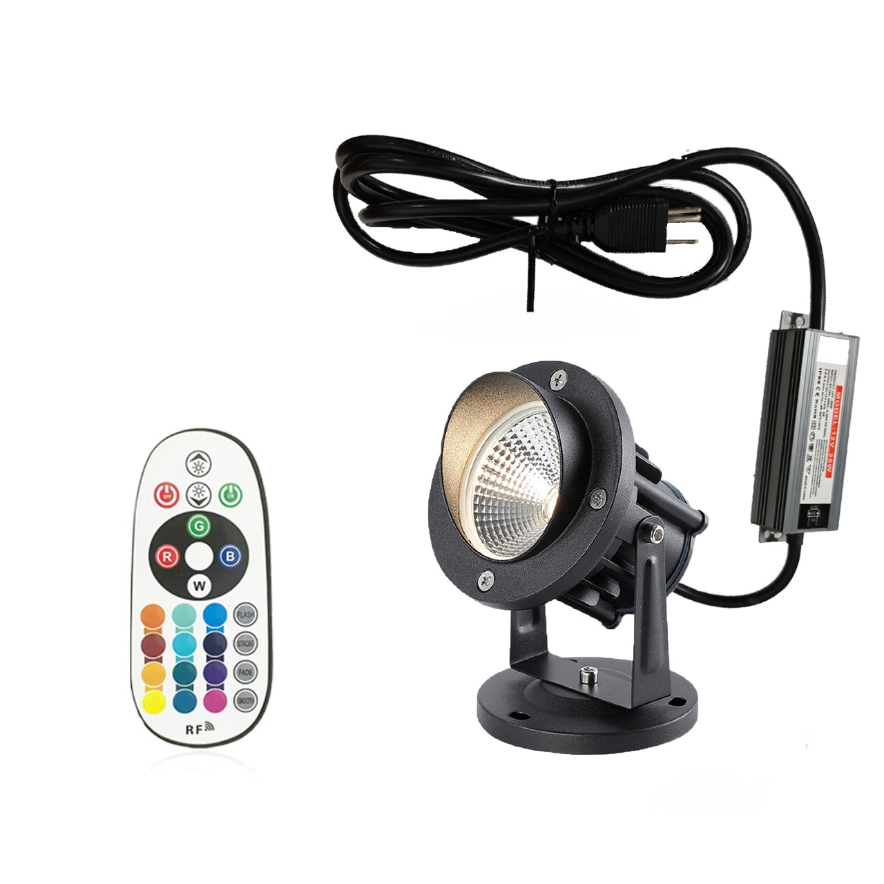 RGB Aluminum Outdoor Wall Light, 16-Color LED Sconce with Remote, IP65 Waterproof Dimmable Fixture, Energy-Saving Lamp for Villa Yard Patio Porch – for Homeowners, Designers,