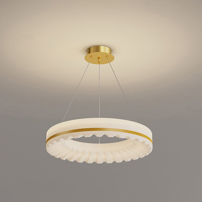 Three Step Dimming LED Chandelier , Simple Circle Cloud Ring, Modern Design for Kids' Room