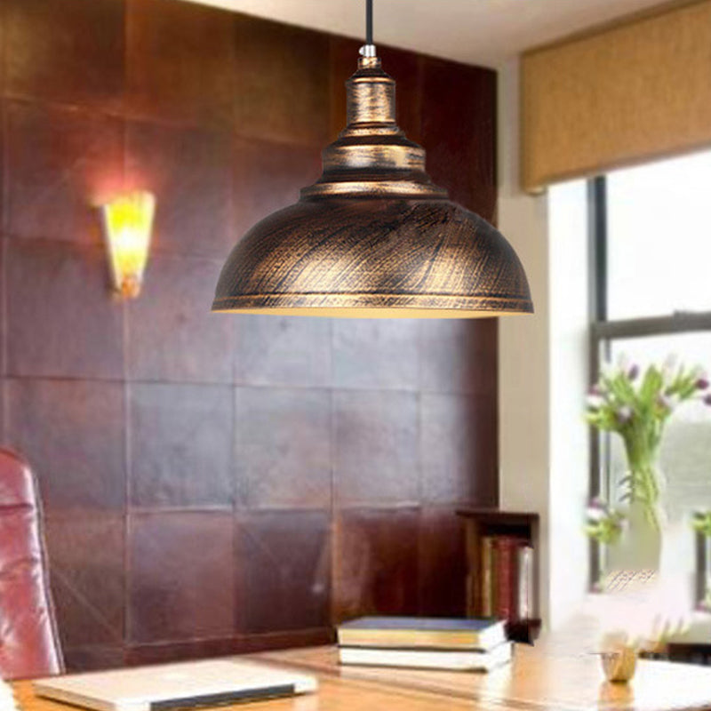 Semi Globe Vintage Metal LED Pendant Light for Home & Office