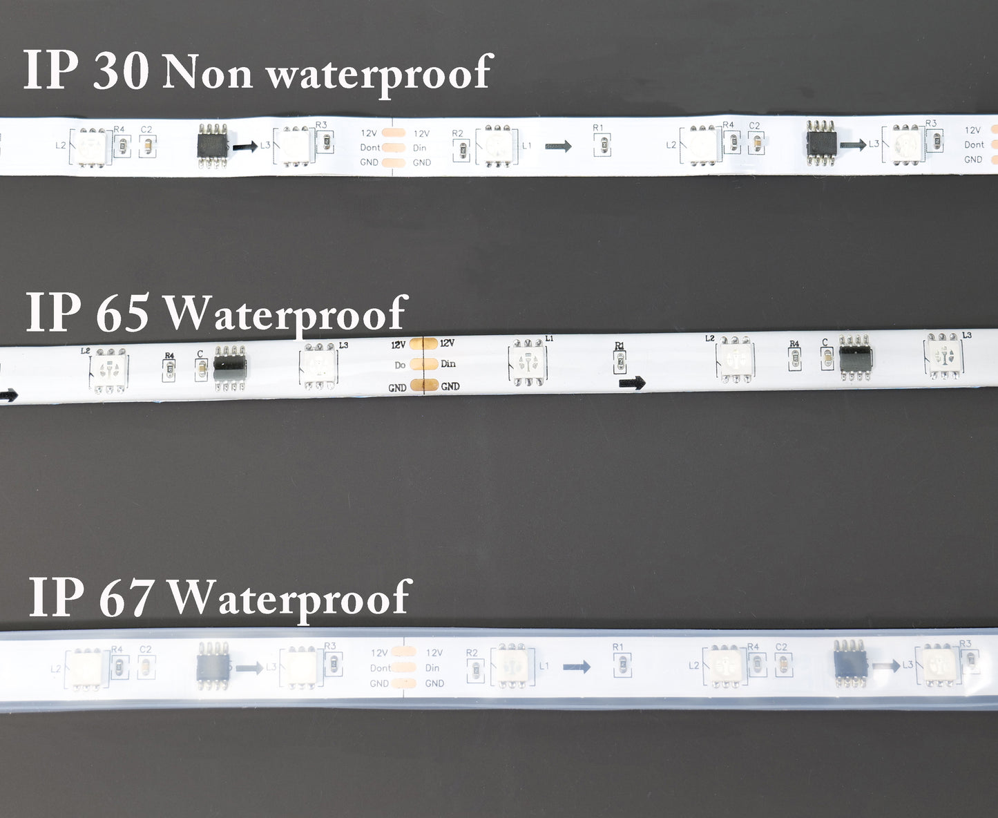 WS2811 RGB IC LED Strip - 30-96 LEDs/M Flexible DC 12V with Dynamic Chasing Effects & Ultra Bright Technology for DIY Projects & Home Decor