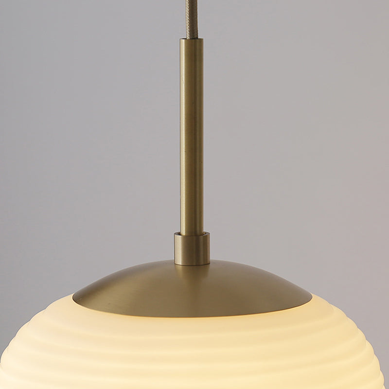 White Glass Pendant Light - Elegant Hanging Design