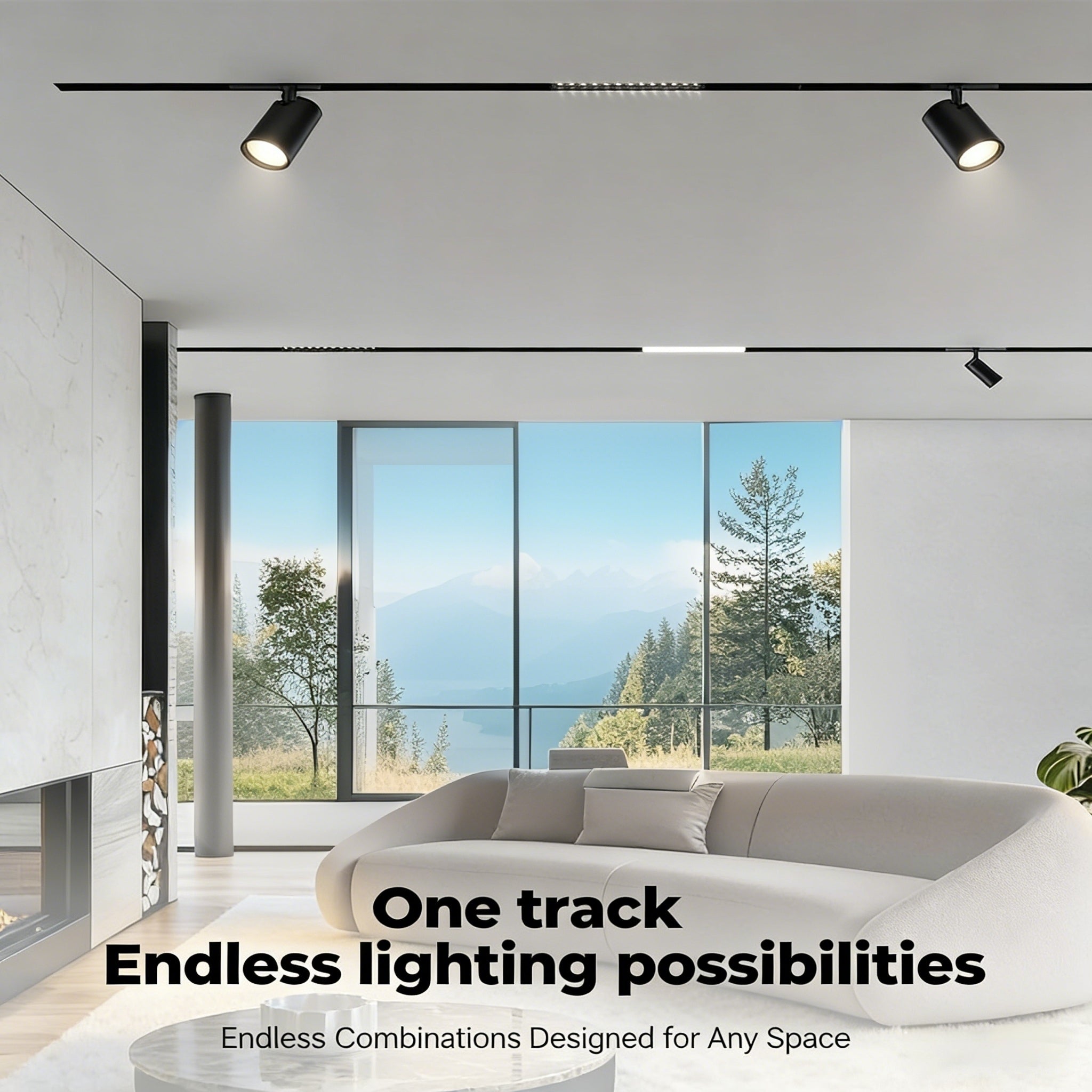 48V DC 100W LED Magnetic Track Power Driver, Input Range 85-265VAC Power Supply, Tool-Free Snap-in, UL/CE/ROHS Certified, Compatible with Embedded Magnetic Track Lighting (Home/Commercial DIY & Pros)