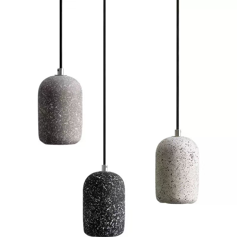 Nordic Cement Cylinder Pendant Light ,LED Hanging Lamp for Kitchen Island & Dining Room