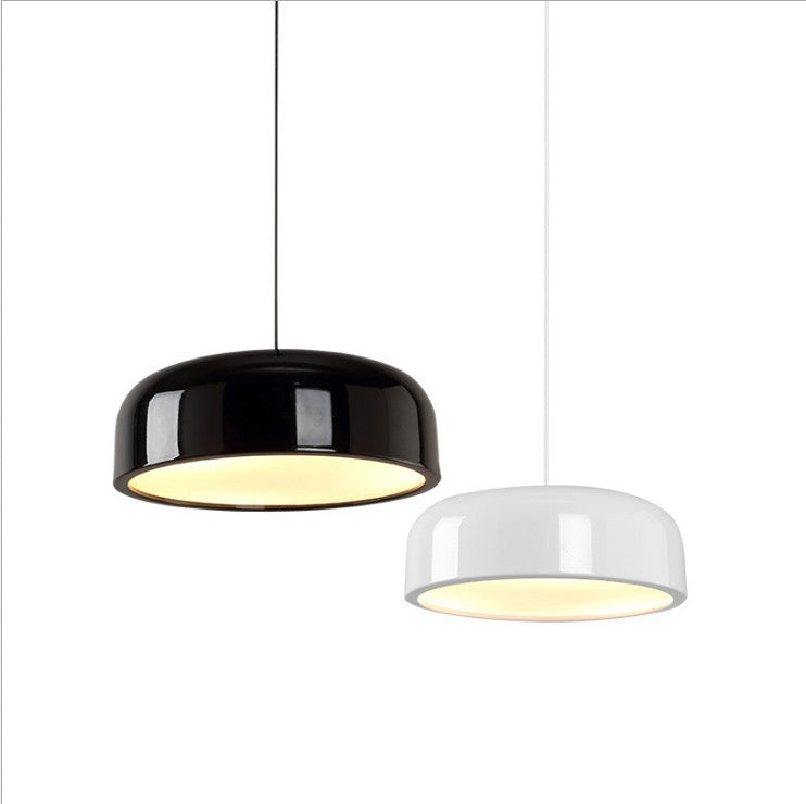 Smithfield Modern Aluminum Pendant Light , Black/White Hanging Fixture