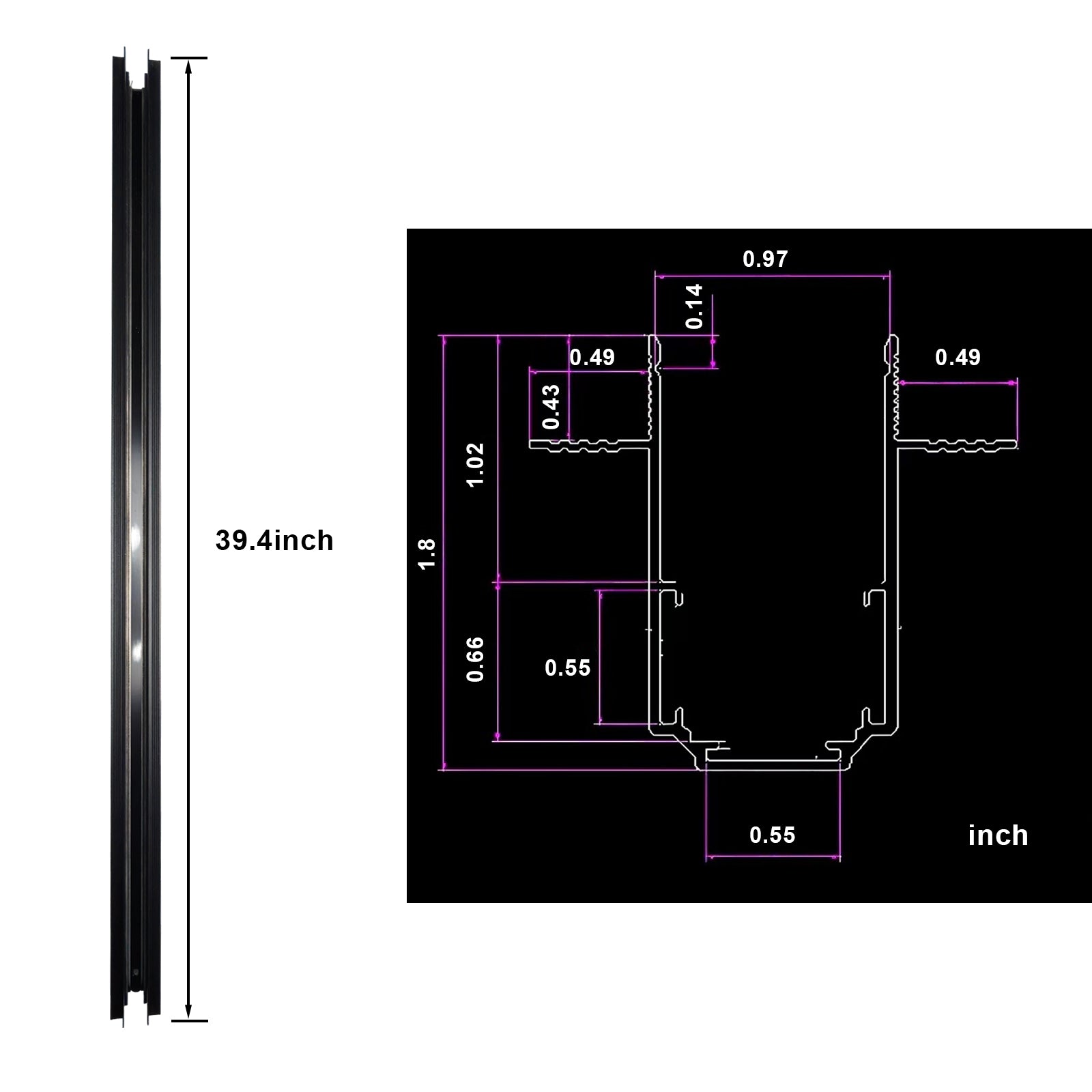 Recessed Magnetic Track Lighting Kit, 3.3ft Aluminum Rail with Adjustable Aircraft Wings, Gold-Plated Wires, Pre-Ceiling Easy Install, Modern Sleek Design for LED, for Home Office Store Gallery