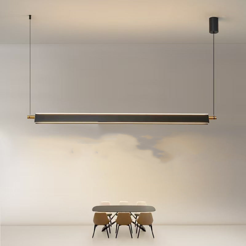 Modern Black Aluminum Linear Kitchen Island Light – 35.4''/47.2'' Sleek Design for Contemporary Spaces