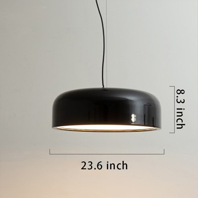 Smithfield Modern Aluminum Pendant Light , Black/White Hanging Fixture