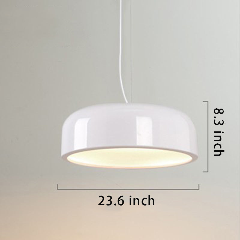 Smithfield Modern Aluminum Pendant Light , Black/White Hanging Fixture