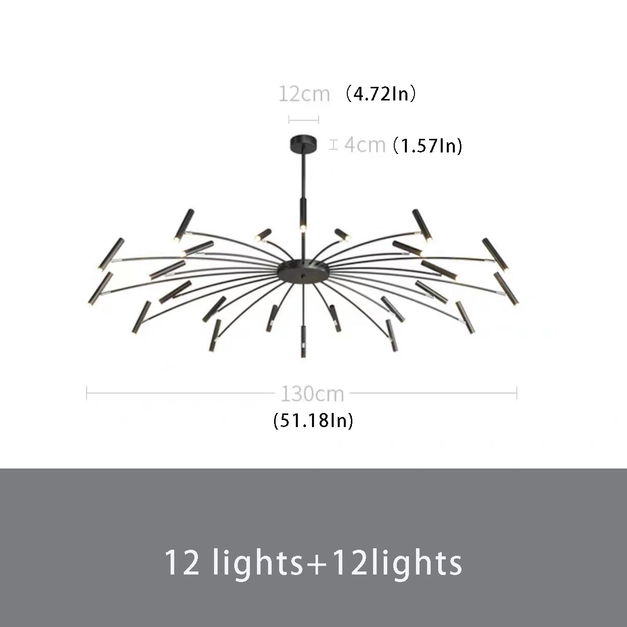 Sleek Adjustable Metal LED Chandelier with Tri-Mode Dimming