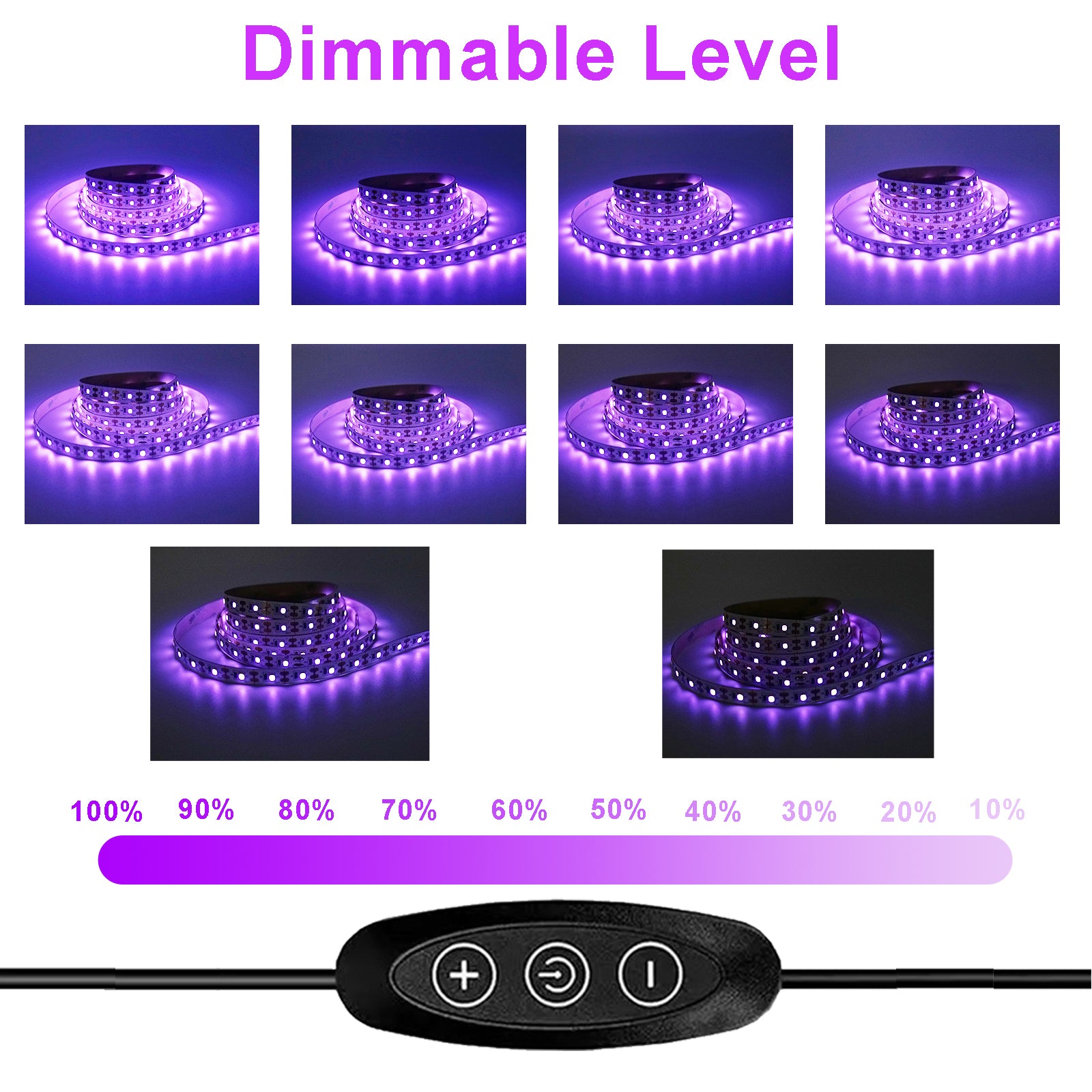 6.6FT UV Light Strip,120 LEDs Black Light LED Strip with Switch,Powered by USB,5V UV LED Strip Lights for TV Backlight, Halloween, Body Paint & Vaseline Glass Illumination