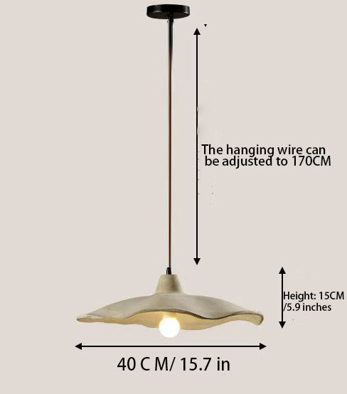 Wavy 1-Light Cement Pendant, Japanese-Inspired – Where Rustic Touch Meets Modern Design