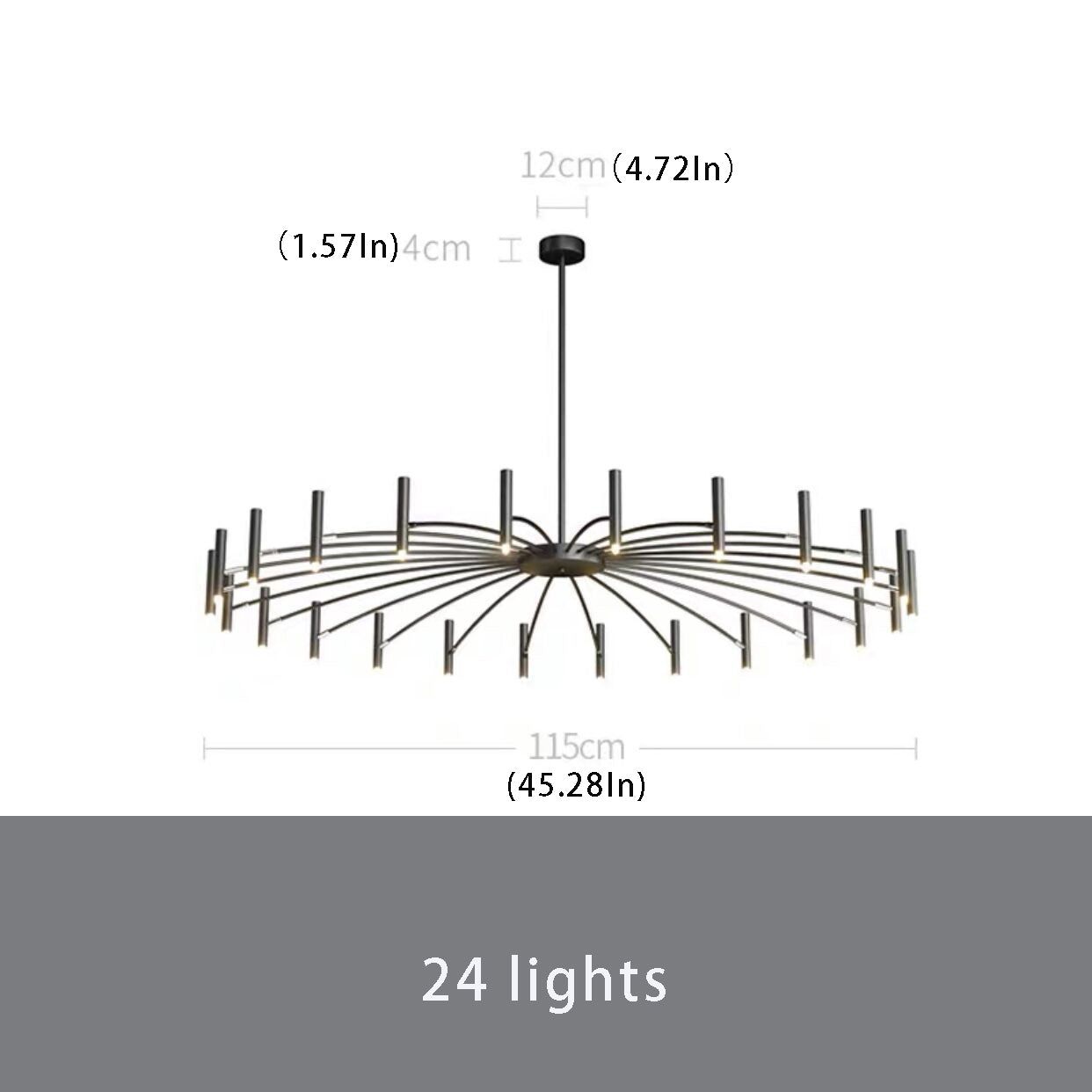 Sleek Adjustable Metal LED Chandelier with Tri-Mode Dimming