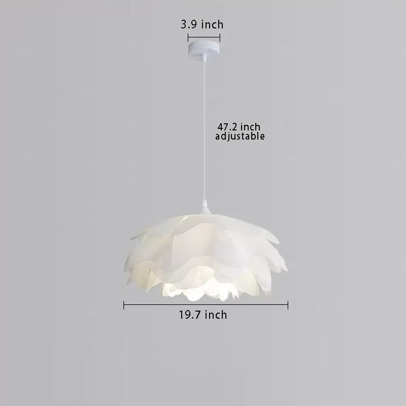 3-Step Dimming Modern Style Acrylic Flower Pendant Lamp , Adjustable Hanging Cord for Bedroom