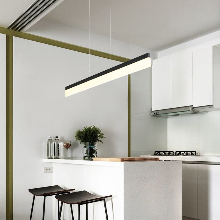 39'' Modern Linear LED Pendant Light - Aluminum & Acrylic Slim Ceiling Fixture for Kitchen Island