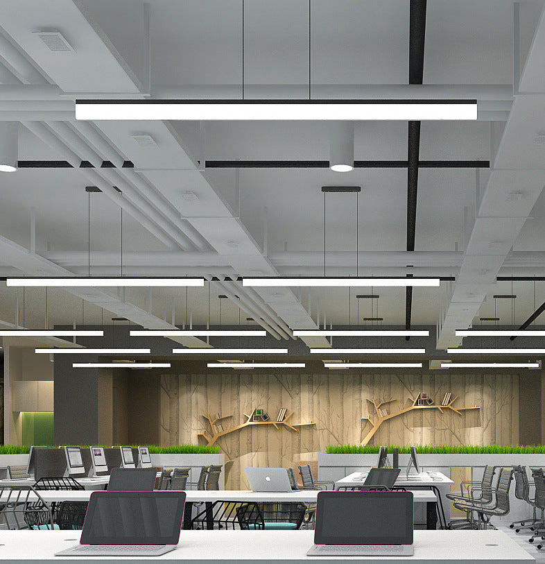 39'' Modern Linear LED Pendant Light - Aluminum & Acrylic Slim Ceiling Fixture for Kitchen Island