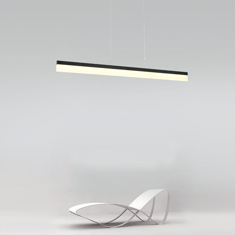 39'' Modern Linear LED Pendant Light - Aluminum & Acrylic Slim Ceiling Fixture for Kitchen Island