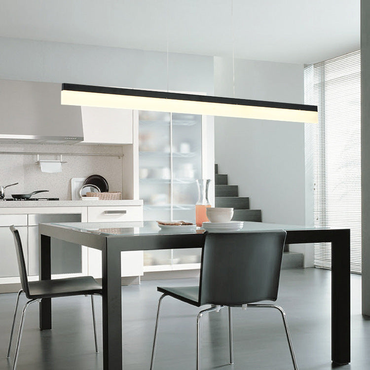 39'' Modern Linear LED Pendant Light - Aluminum & Acrylic Slim Ceiling Fixture for Kitchen Island
