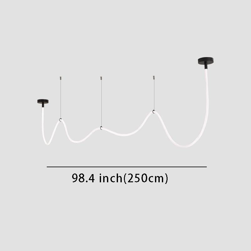 Modern Minimalist LED Silicone Rope Pendant – Ideal for Living Rooms & Dining Spaces