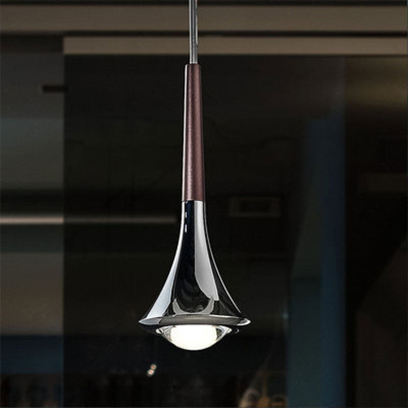 Water Drop Metal LED Nordic Staircase Pendant Light - 1-Light