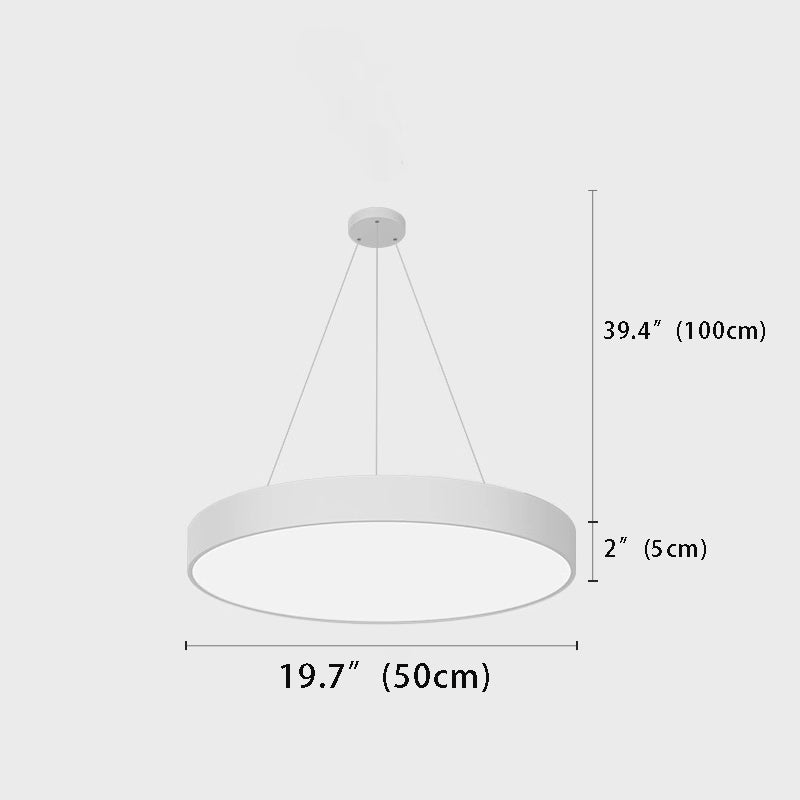 Modern Round Pendant LED Luminaires – Suspended Office Lighting for Workspace
