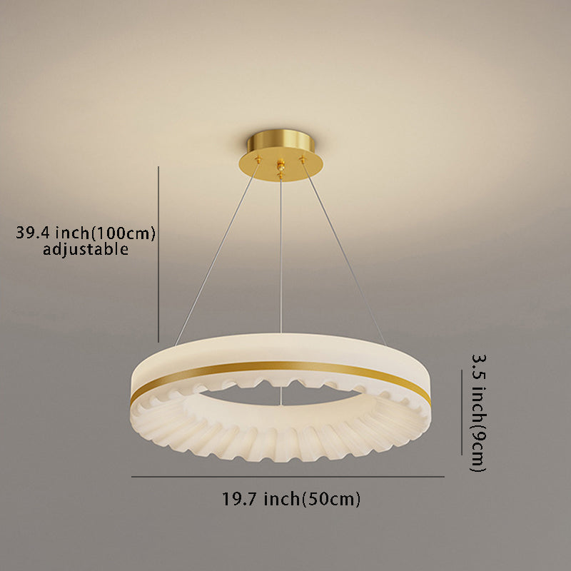 Three Step Dimming LED Chandelier , Simple Circle Cloud Ring, Modern Design for Kids' Room