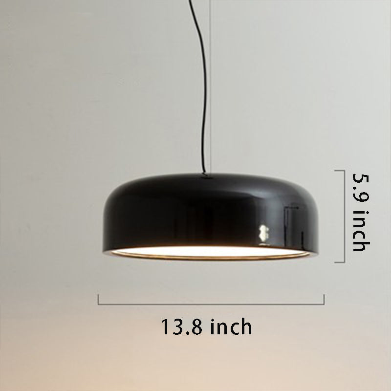 Smithfield Modern Aluminum Pendant Light , Black/White Hanging Fixture