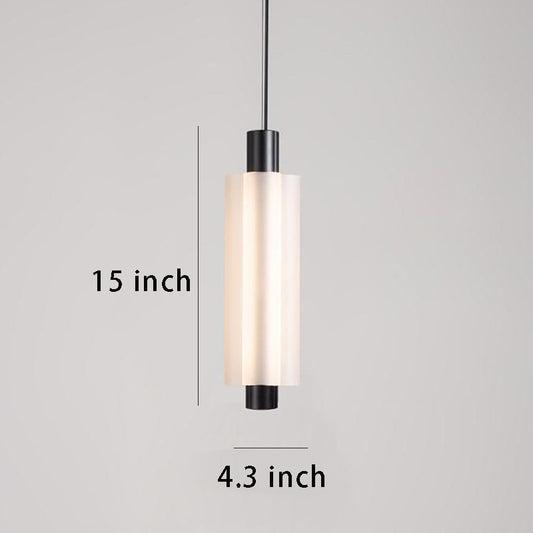 Modern 1/2/3-Head Acrylic Cylinder Pendant Lights – Gold/Black Hanging Lamps