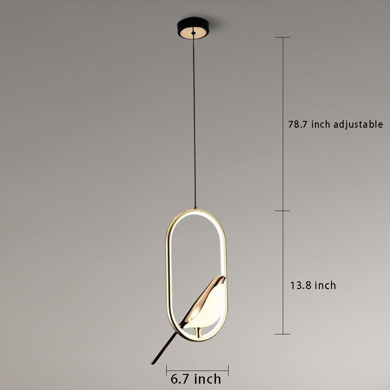 Modern Magpie Circle/Oval Ring Pendant Light
