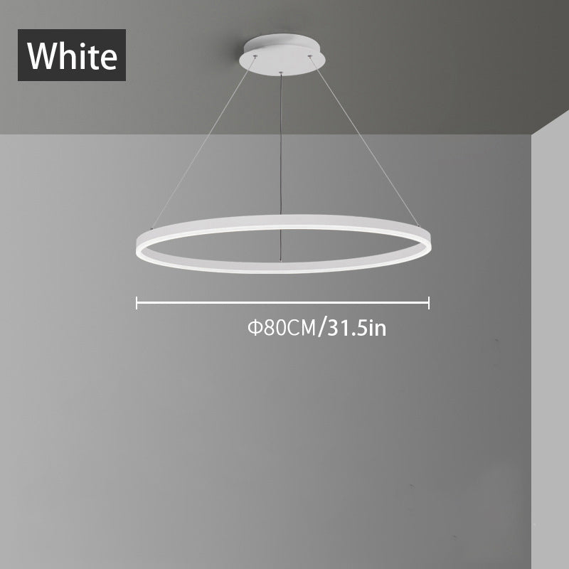 Modern Circular LED Chandelier - Sleek Hanging Pendant Light for Kitchen Islands & Dining Rooms