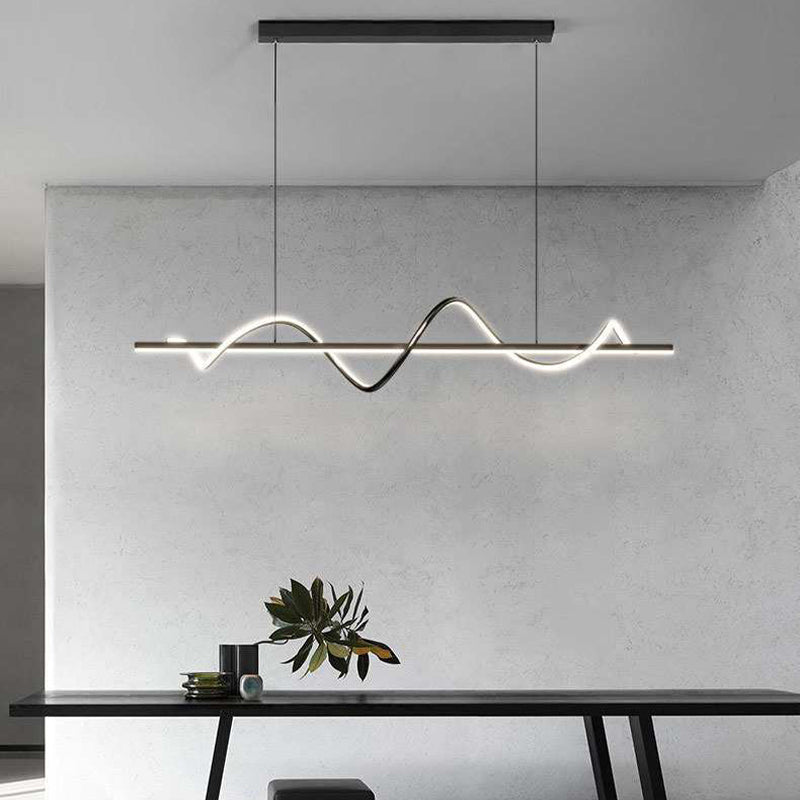 Modern Kitchen Island Chandelier - Nordic Style LED Lighting with Seamless Dimming Control
