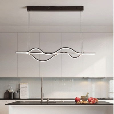 Sleek Wave 40'' Modern Pendant Light - Dimmable LED